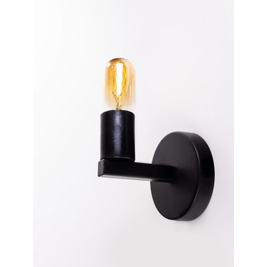 Apliqu recto negro 1 luz E27 40W