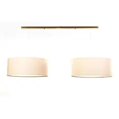 DISEÑO 3 - Lámpara de colgar cobre doble pantalla 4 luces E27.