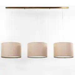DISEÑO 3 - Lámpara de colgar cobre triple pantalla 3 luces E27.