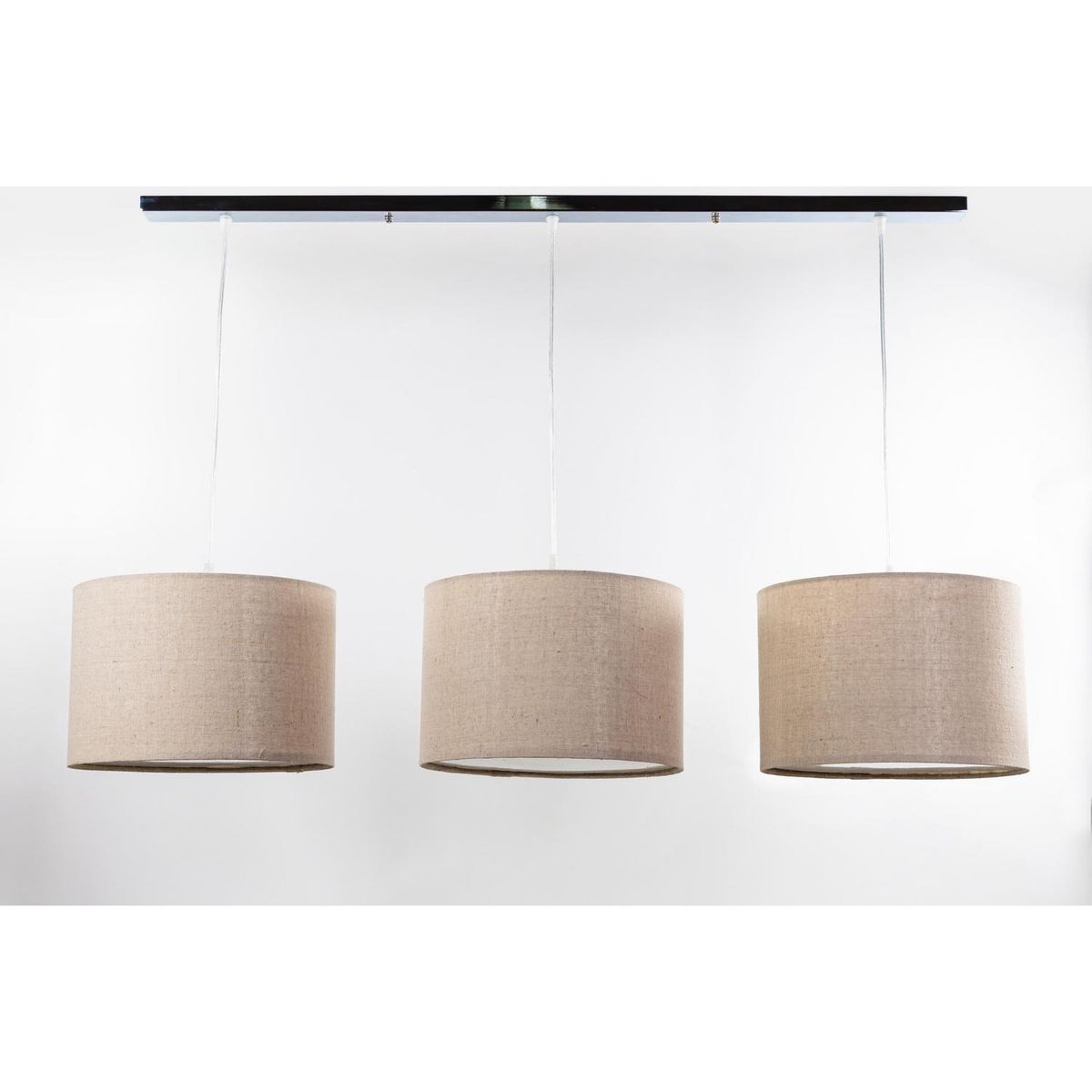 DISEÑO 3 - Lámpara Colgante Triple Pantalla 3 Luces Metal Cobre