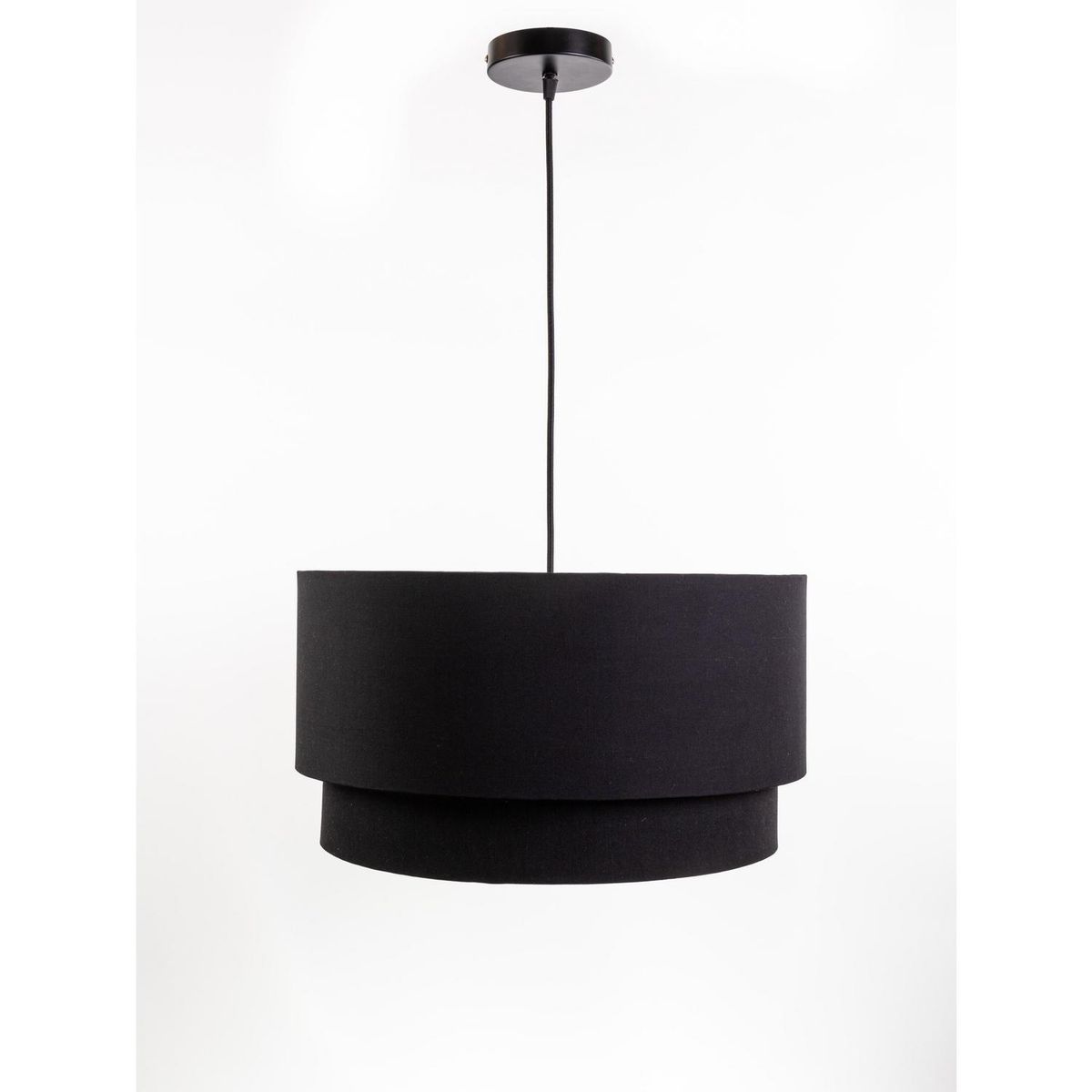 DISEÑO 3 - Lámpara Colgante 2 Luces Metal Negro