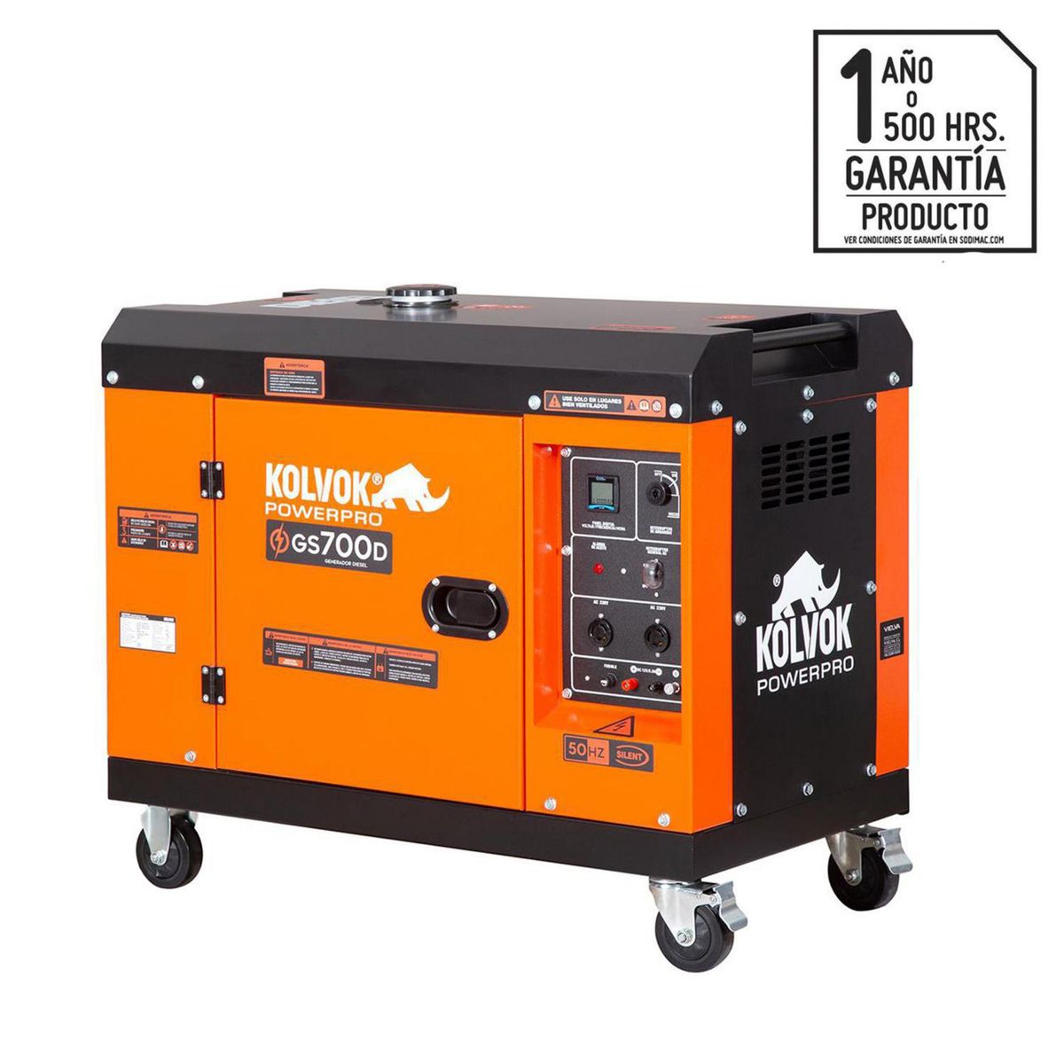 KOLVOK - Generador Eléctrico a Diésel Partida Eléctrica 5500 W 14.5 l