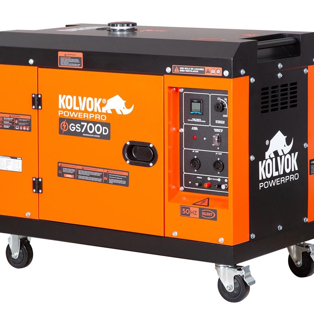 KOLVOK - Generador Eléctrico a Diésel Partida Eléctrica 5500 W 14.5 l
