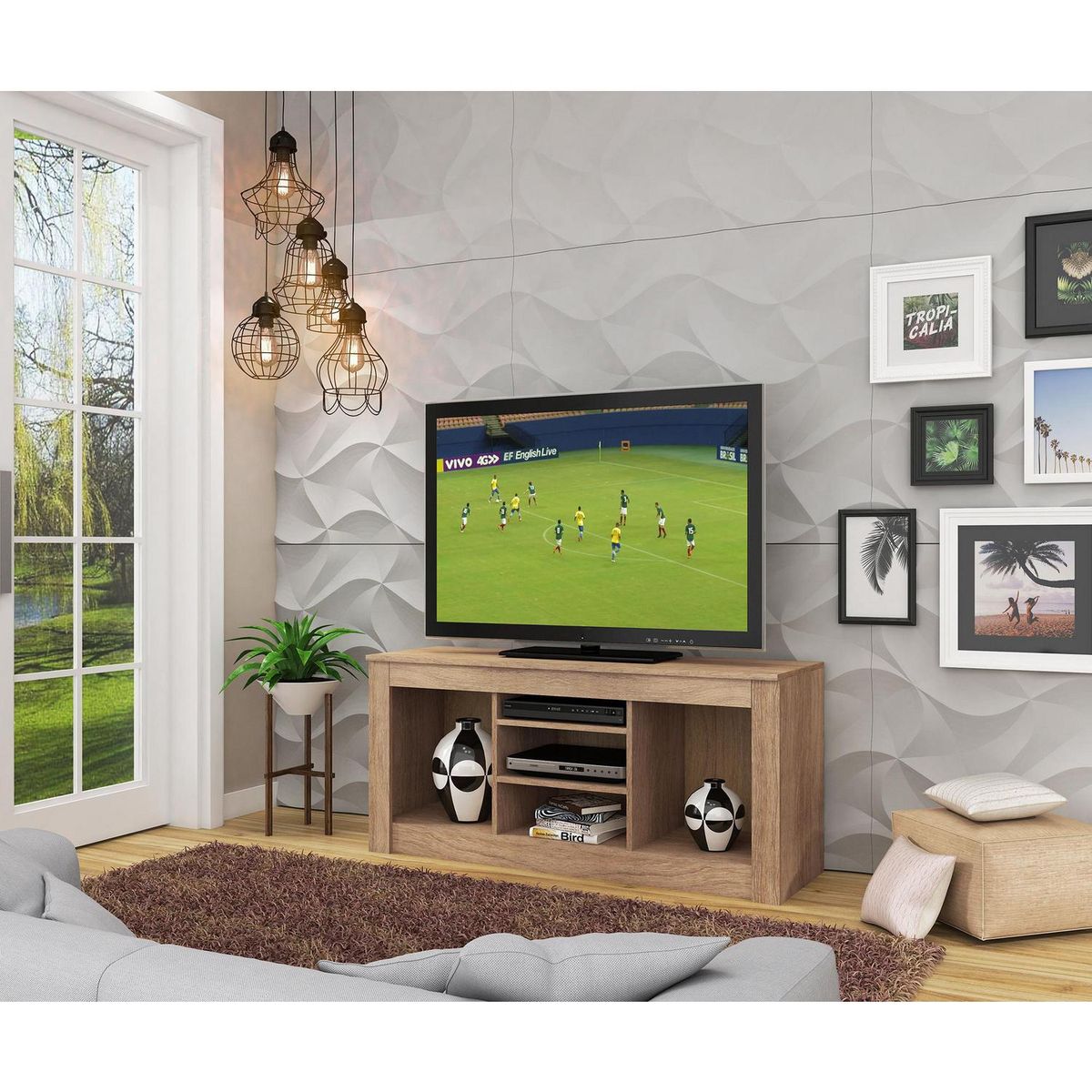 MOBILFRANK - Rack TV 42" 56x120x36,5 cm cogñac