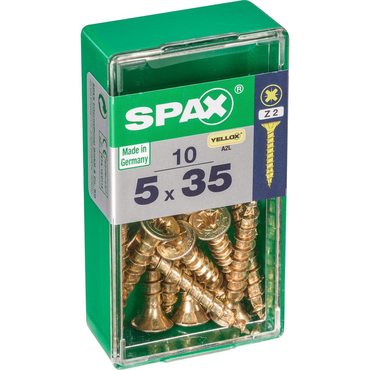 SPAX AMERICAN SCREW - Tornillo Spax Tirafondo Madera Aglomerada 35 mm 5 mm 10 unidad(es)