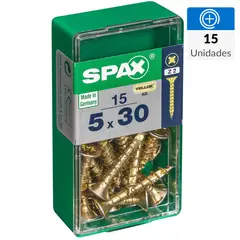 SPAX AMERICAN SCREW - Tornillo Spax Tirafondo Madera Aglomerada 30 mm 5 mm 15 unidad(es)
