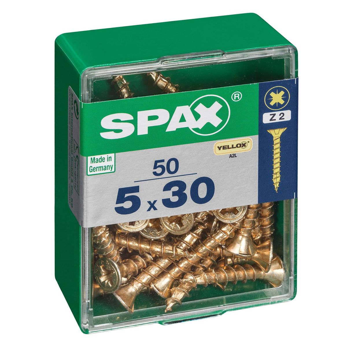 SPAX AMERICAN SCREW - Tornillo Spax Tirafondo Madera Aglomerada 30 mm 5 mm 50 unidad(es)