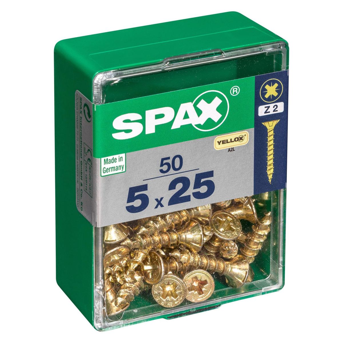 SPAX AMERICAN SCREW - Tornillo Spax Tirafondo Madera Aglomerada 25 mm 5 mm 50 unidad(es)