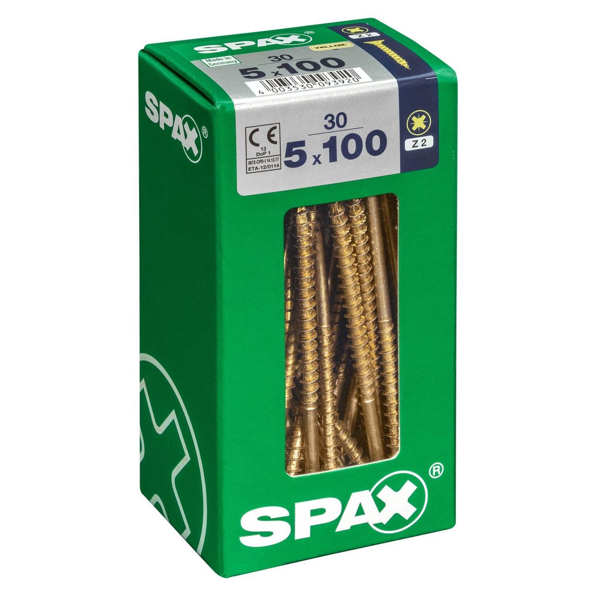 SPAX AMERICAN SCREW - Tornillo Spax Tirafondo Madera Aglomerada 100 mm 5 mm 30 unidad(es)