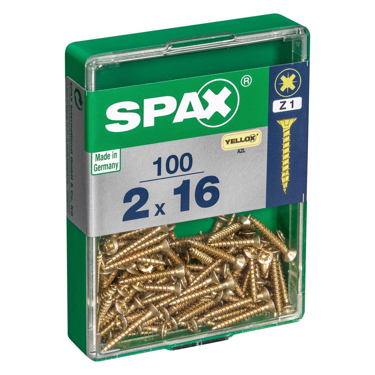 SPAX AMERICAN SCREW - Tornillo Spax Tirafondo Madera Aglomerada 16 mm 2 mm 100 unidad(es)