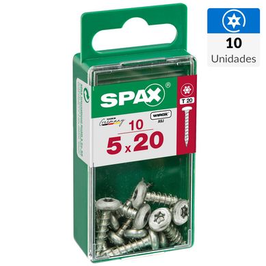 Tornillo spax cabeza redonda Pozidrive wirox 5x20 10Pz