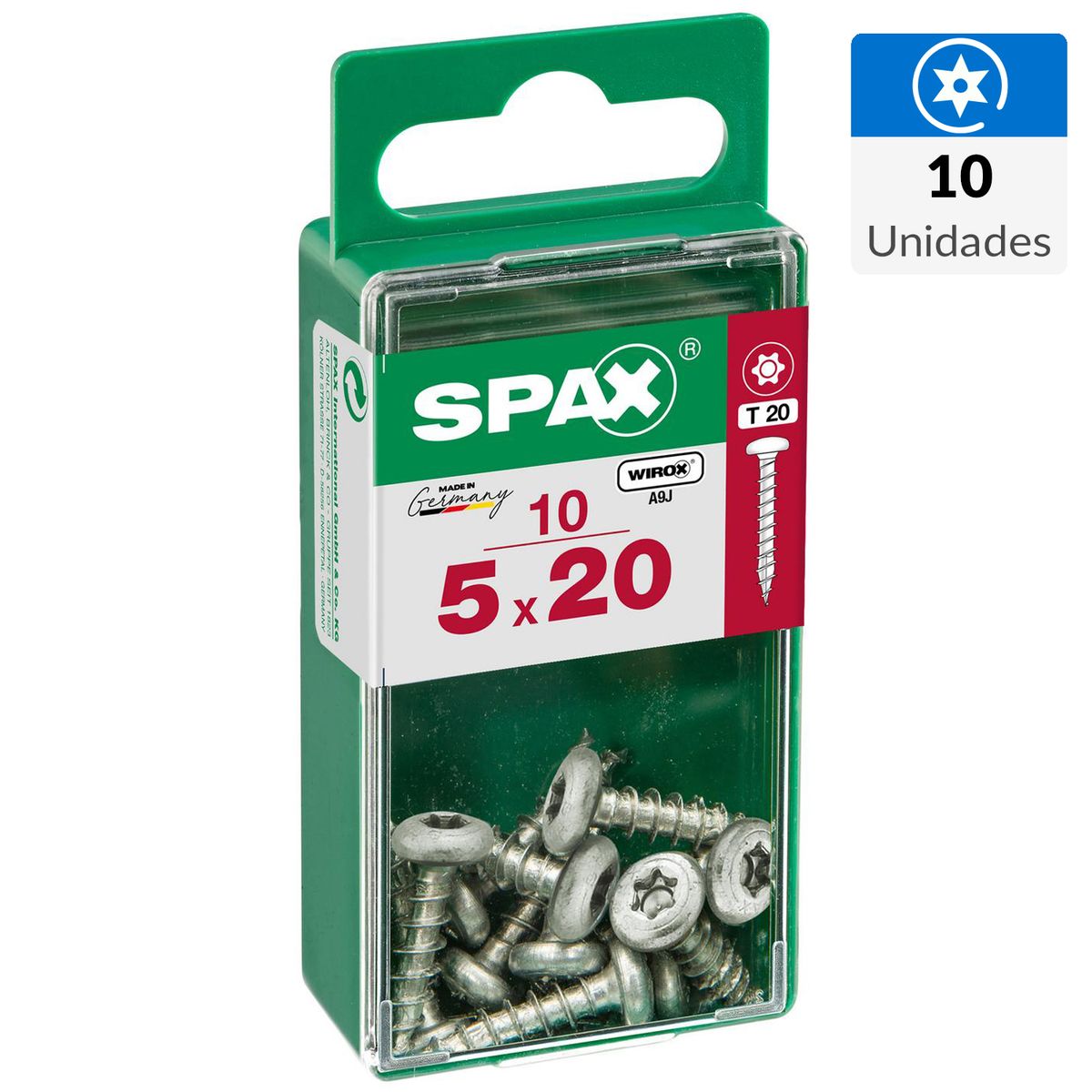SPAX AMERICAN SCREW - Tornillo Spax Tirafondo Madera Aglomerada 20 mm 5 mm 10 unidad(es)