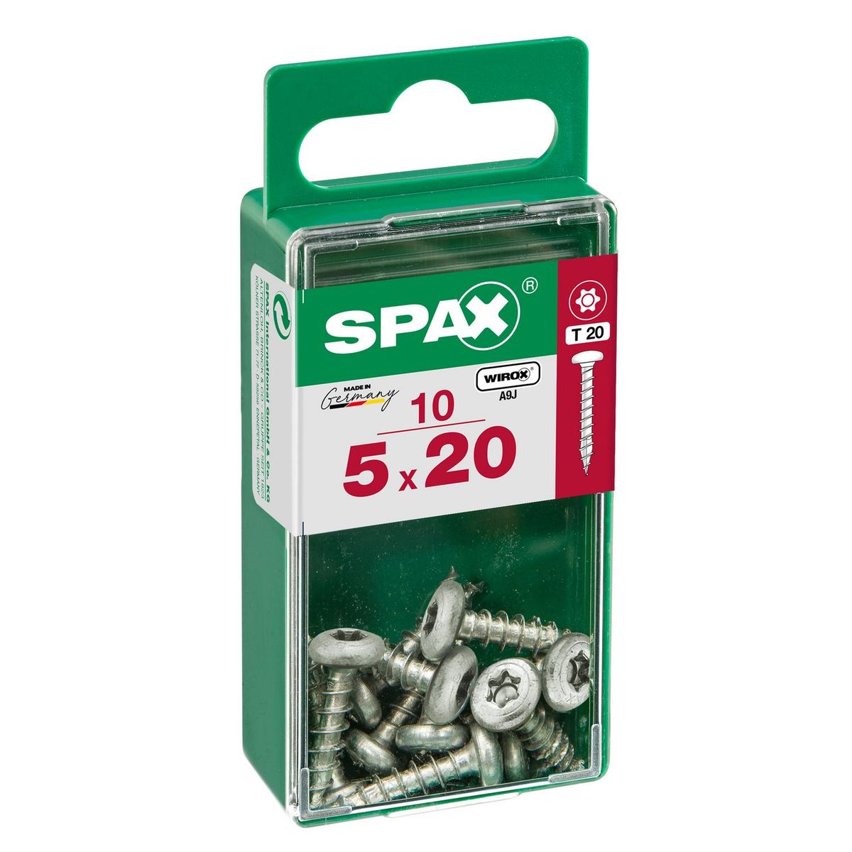 SPAX AMERICAN SCREW - Tornillo Spax Tirafondo Madera Aglomerada 20 mm 5 mm 10 unidad(es)