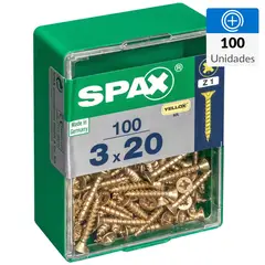 SPAX AMERICAN SCREW - Tornillo Tirafondo Madera Aglomerada 20 mm 3 mm 100 unidad(es)
