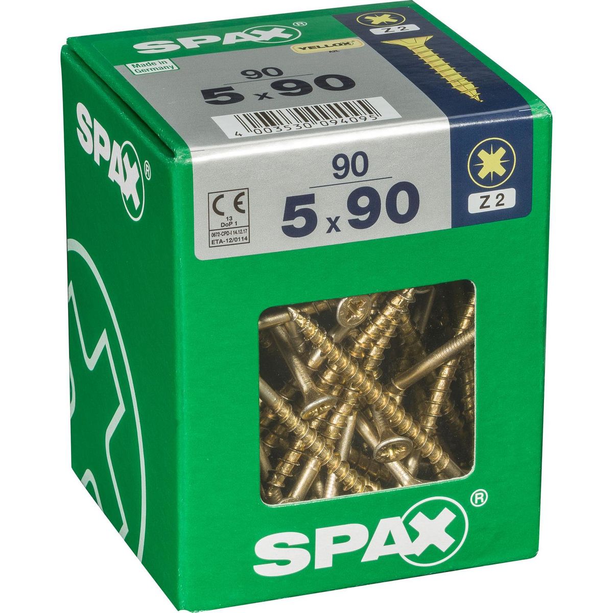 SPAX AMERICAN SCREW - Tornillo Spax Tirafondo Madera Aglomerada 90 mm 5 mm 90 unidad(es)