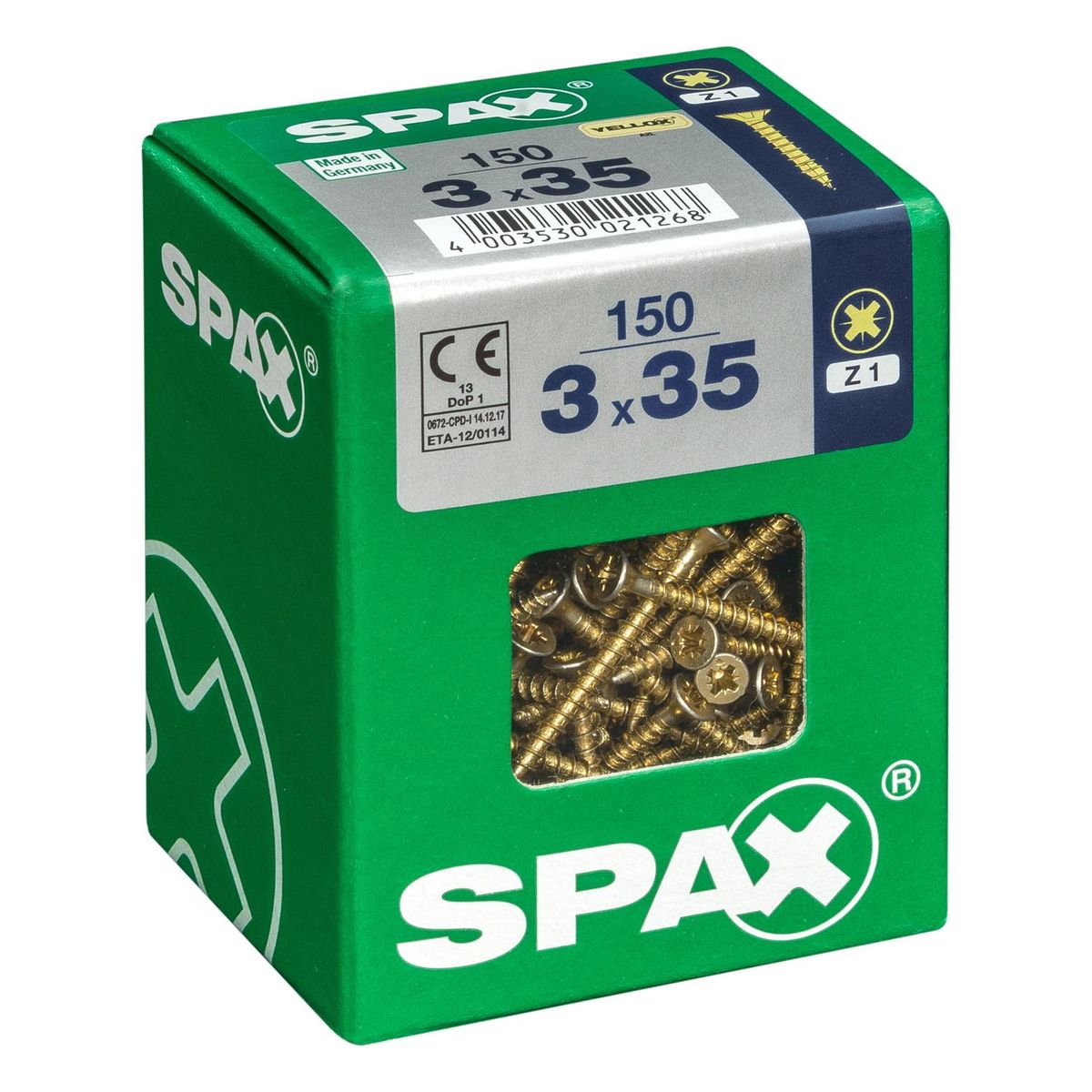 SPAX AMERICAN SCREW - Tornillo Tirafondo Madera Aglomerada 35 mm 3 mm 150 unidad(es)
