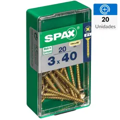 SPAX AMERICAN SCREW - Tornillo Tirafondo Madera Aglomerada 40 mm 3 mm 20 unidad(es)