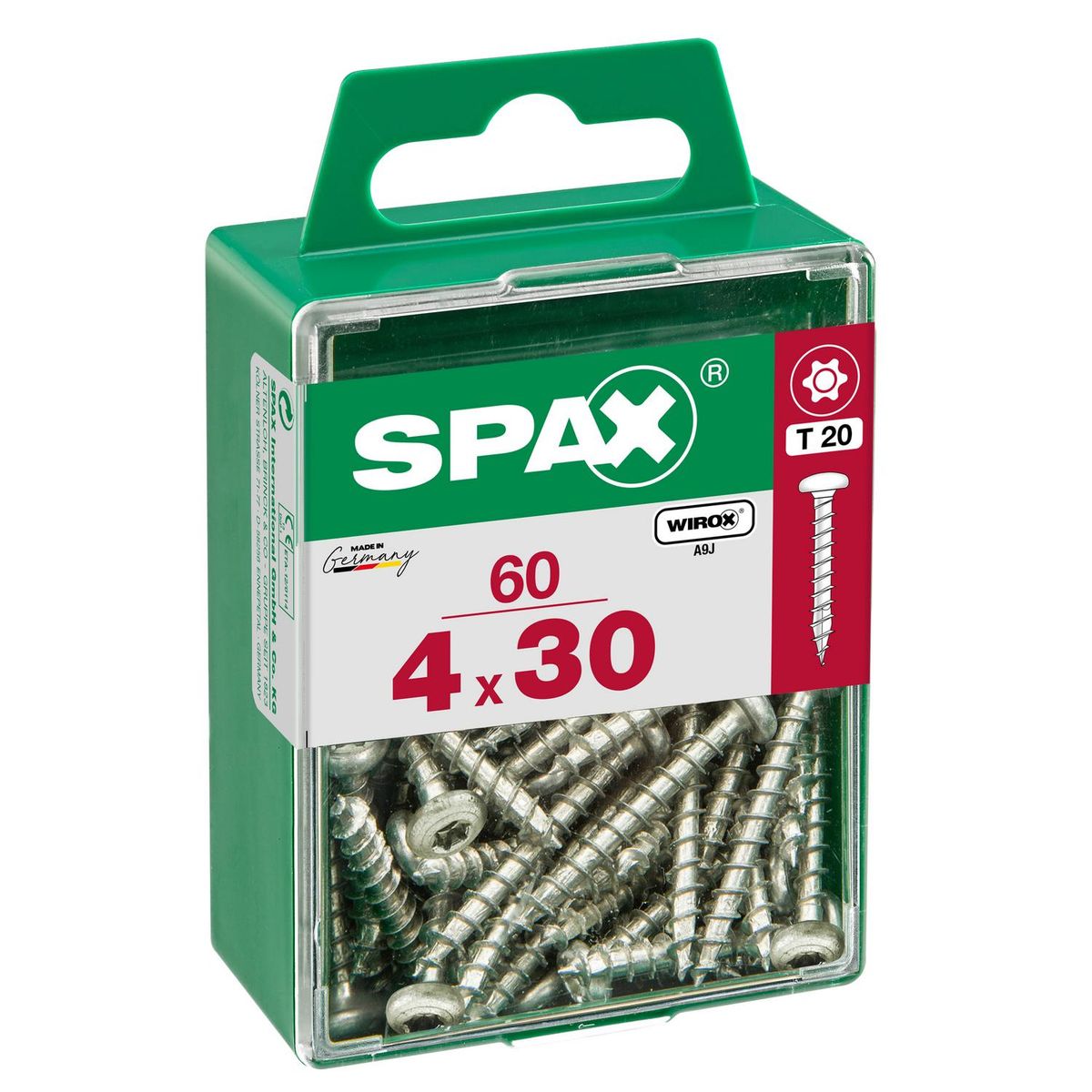 SPAX AMERICAN SCREW - Tornillo Spax Tirafondo Madera Aglomerada 30 mm 4 mm 60 unidad(es)