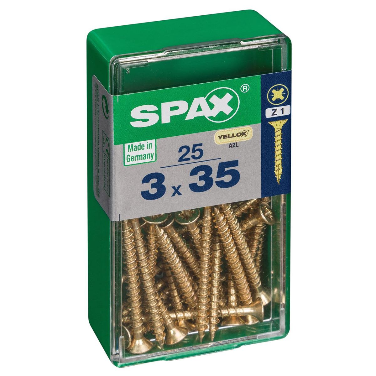 SPAX AMERICAN SCREW - Tornillo Spax Tirafondo Madera Aglomerada 35 mm 3 mm 25 unidad(es)
