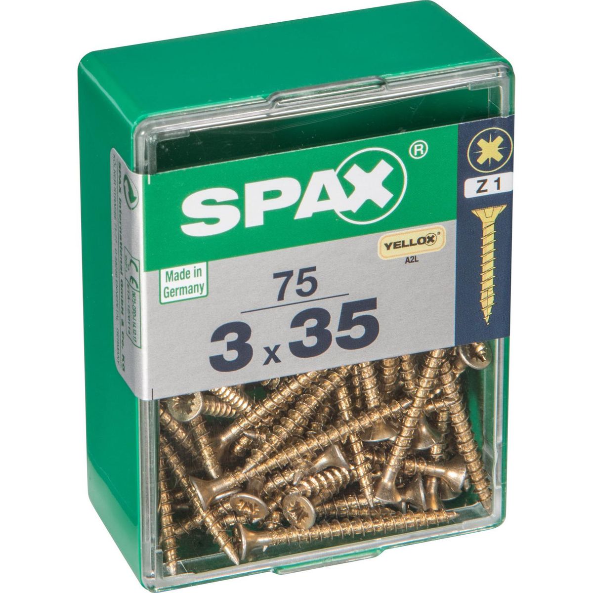 SPAX AMERICAN SCREW - Tornillo Spax Tirafondo Madera Aglomerada 35 mm 3 mm 75 unidad(es)