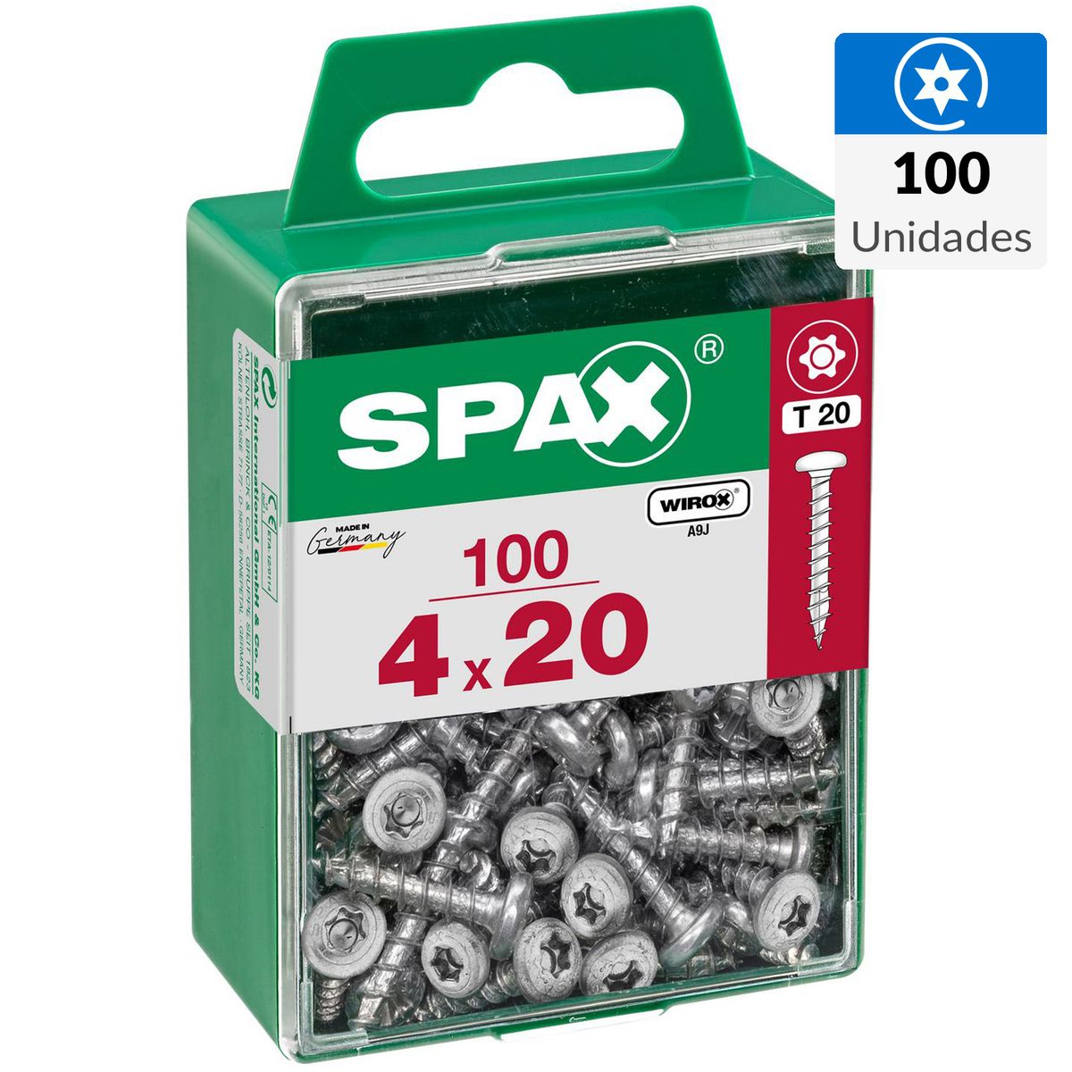SPAX AMERICAN SCREW - Tornillo Spax Tirafondo Madera Aglomerada 20 mm 4 mm 100 unidad(es)