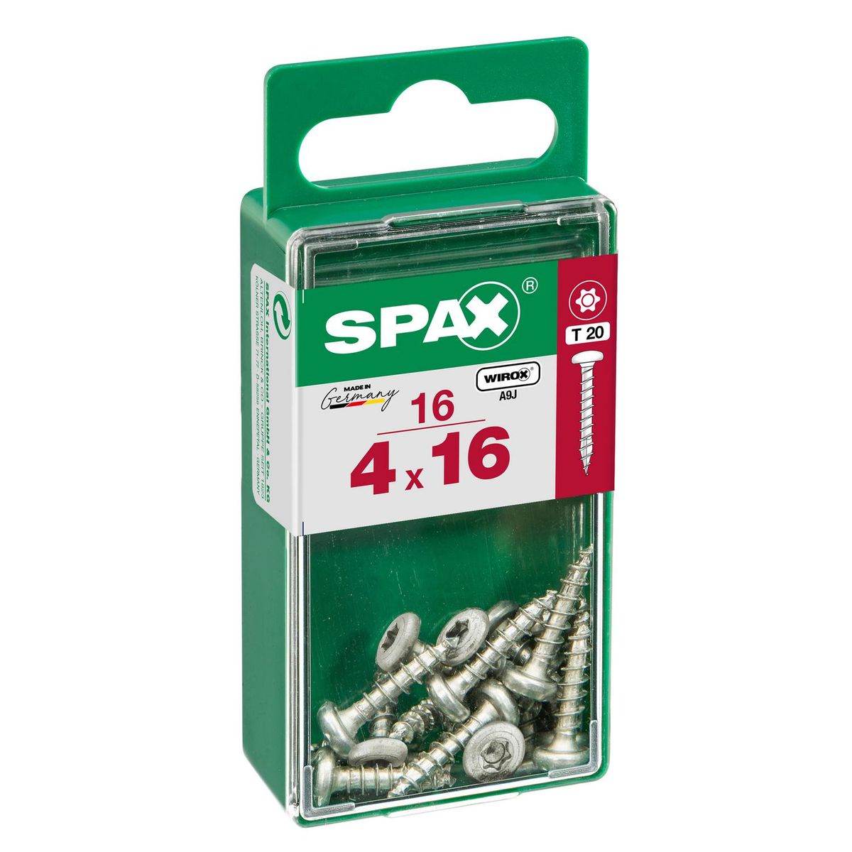SPAX AMERICAN SCREW - Tornillo Spax Tirafondo Madera Aglomerada 16 mm 4 mm 16 unidad(es)