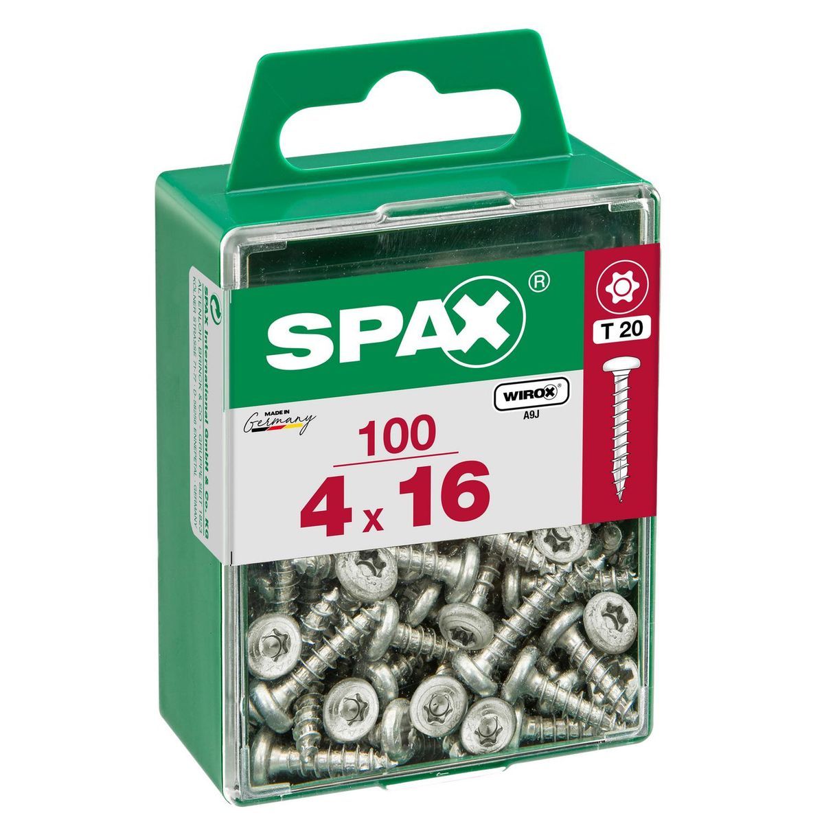 SPAX AMERICAN SCREW - Tornillo Spax Tirafondo Madera Aglomerada 16 mm 4 mm 100 unidad(es)