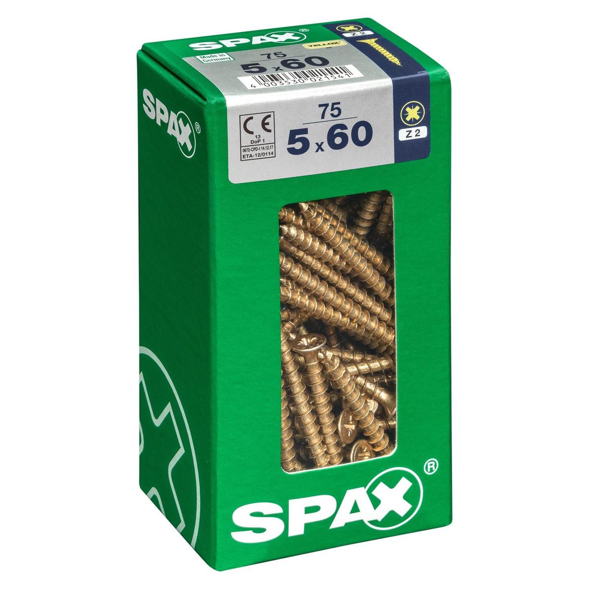 SPAX AMERICAN SCREW - Tornillo Spax Tirafondo Madera Aglomerada 60 mm 5 mm 75 unidad(es)