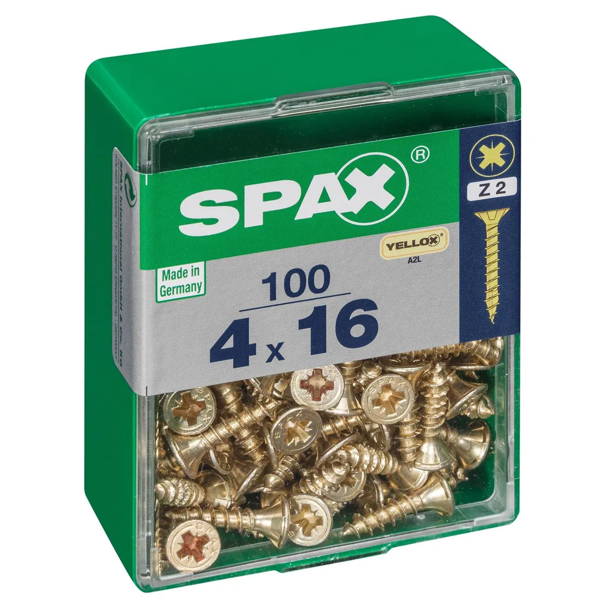 SPAX AMERICAN SCREW - Tornillo Spax Tirafondo Madera Aglomerada 16 mm 4 mm 100 unidad(es)