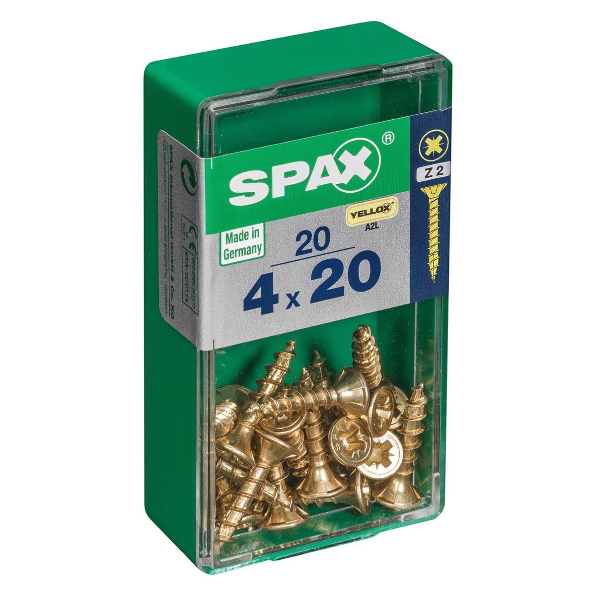 SPAX AMERICAN SCREW - Tornillo Spax Tirafondo Madera Aglomerada 20 mm 4 mm 20 unidad(es)