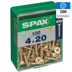 SPAX AMERICAN SCREW - Tornillo Tirafondo Madera Aglomerada 20 mm 4 mm 100 unidad(es)