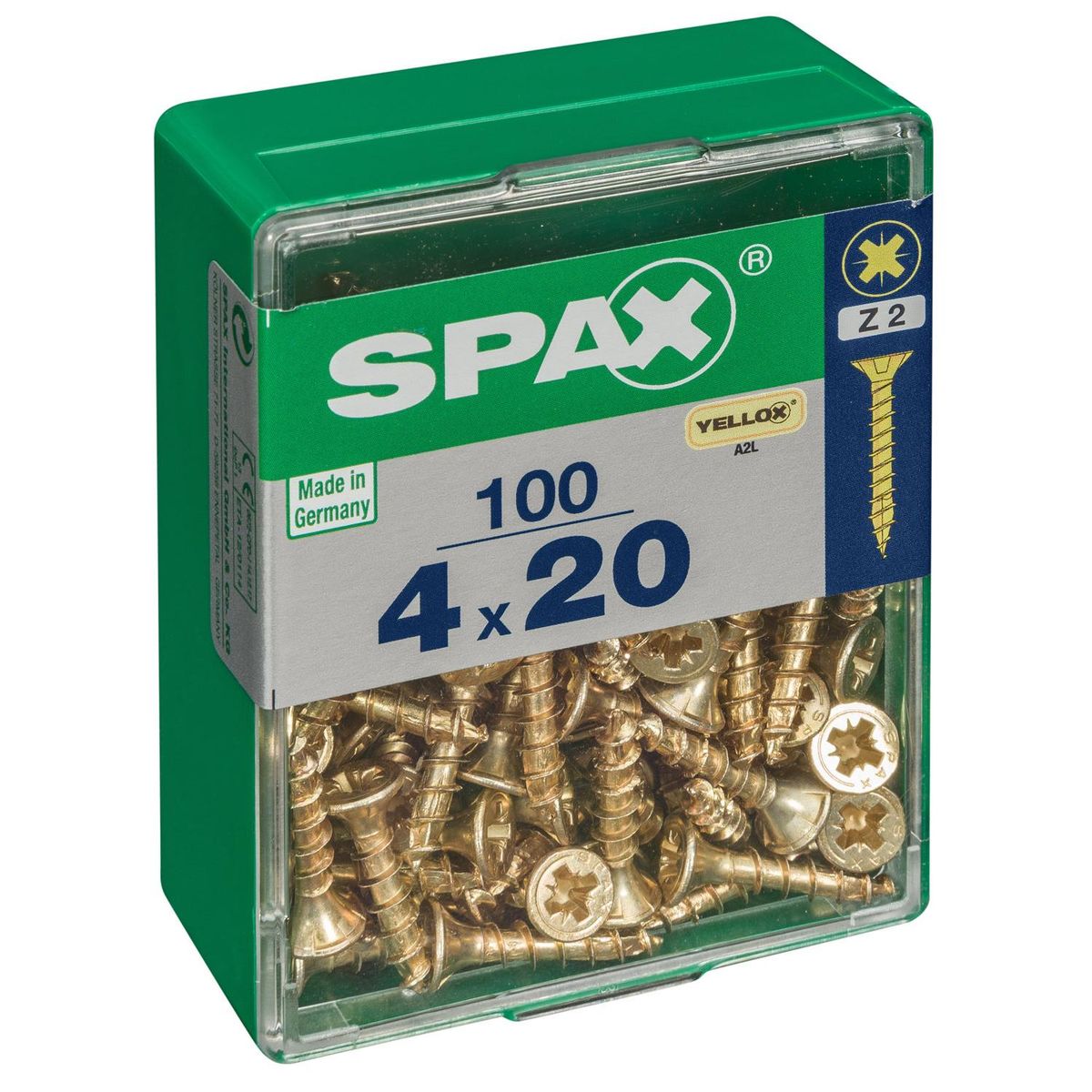 SPAX AMERICAN SCREW - Tornillo Spax Tirafondo Madera Aglomerada 20 mm 4 mm 100 unidad(es)