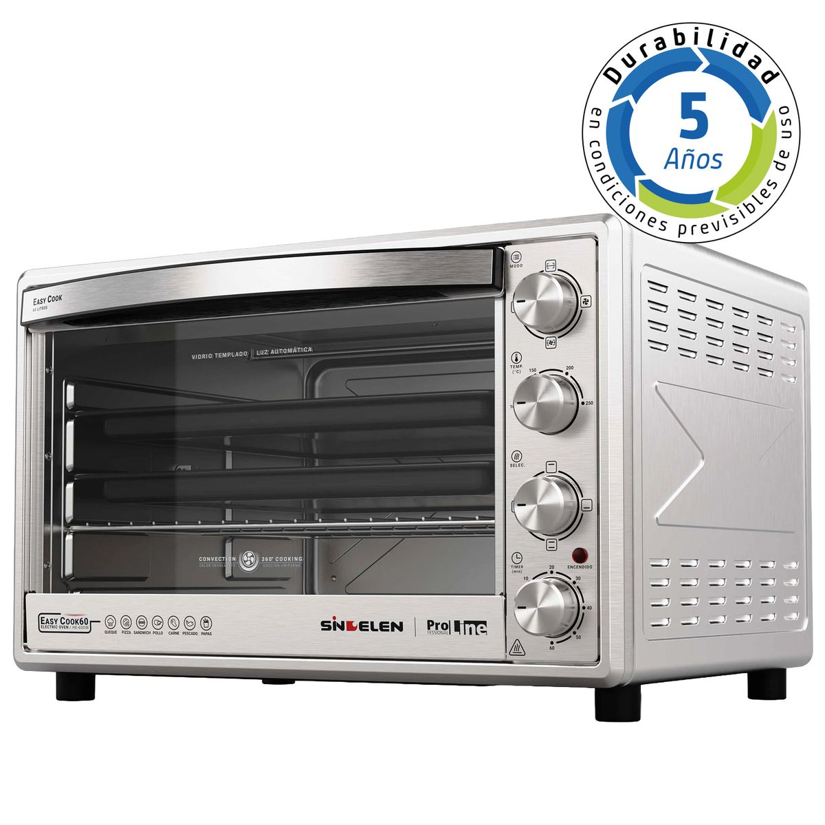 SINDELEN - Horno eléctrico 60 litros