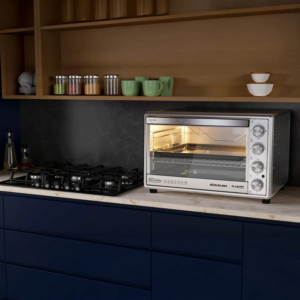 SINDELEN - Horno eléctrico 60 litros