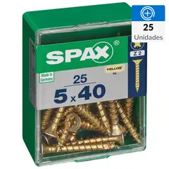 SPAX AMERICAN SCREW - Tornillo Tirafondo Madera Aglomerada 40 mm 5 mm 25 unidad(es)