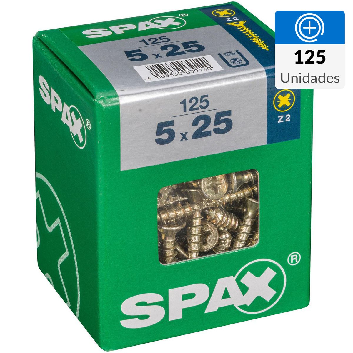 SPAX AMERICAN SCREW - Tornillo Spax Tirafondo Madera Aglomerada 25 mm 5 mm 125 unidad(es)
