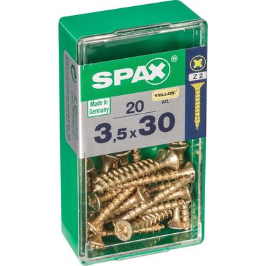 Tornillo spax cabeza plana pozidrive yellox 3,5x30 20Pz