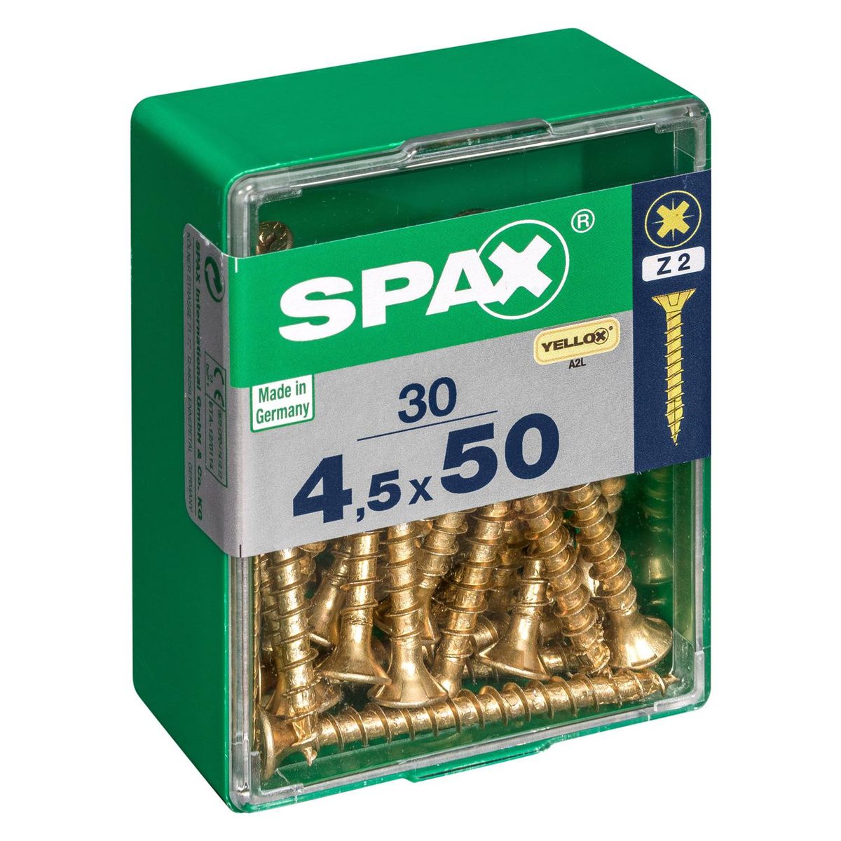 SPAX AMERICAN SCREW - Tornillo Spax Tirafondo Madera Aglomerada 50 mm 4.5 mm 30 unidad(es)