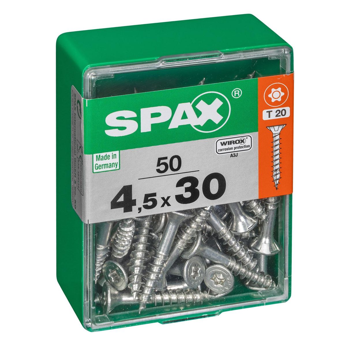 SPAX AMERICAN SCREW - Tornillo Spax Tirafondo Madera Aglomerada 30 mm 4.5 mm 50 unidad(es)