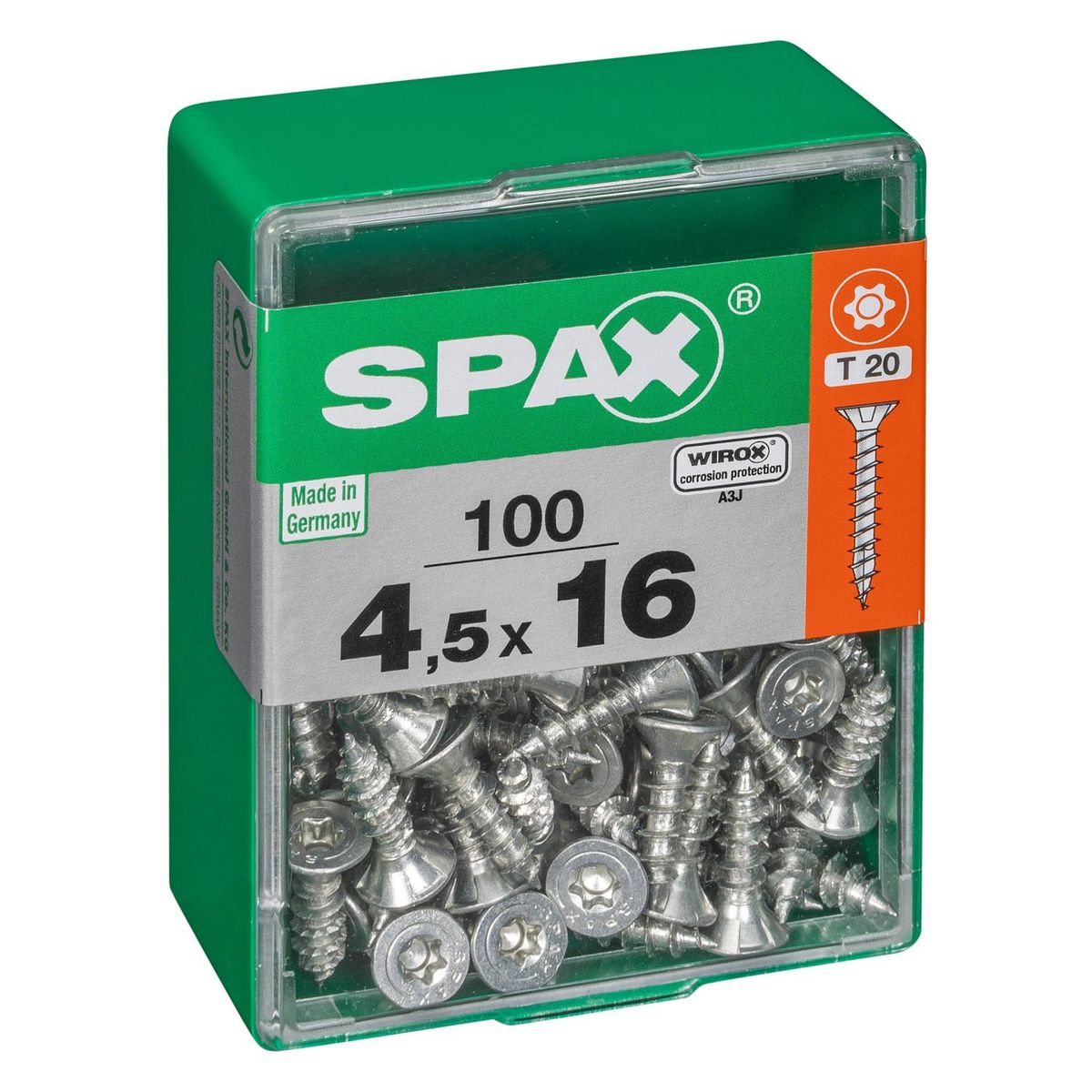 SPAX AMERICAN SCREW - Tornillo Spax Tirafondo Madera Aglomerada 16 mm 4.5 mm 100 unidad(es)