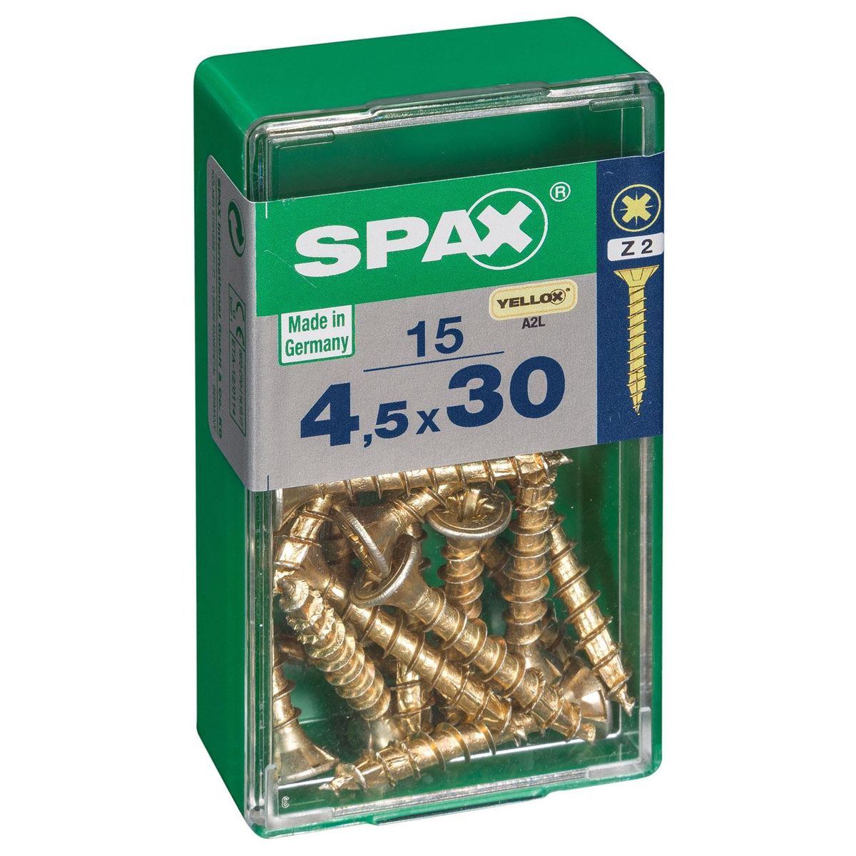SPAX AMERICAN SCREW - Tornillo Spax Tirafondo Madera Aglomerada 30 mm 4.5 mm 15 unidad(es)