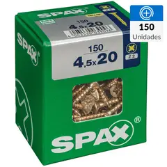 SPAX AMERICAN SCREW - Tornillo Tirafondo Madera Aglomerada 20 mm 4.5 mm 150 unidad(es)