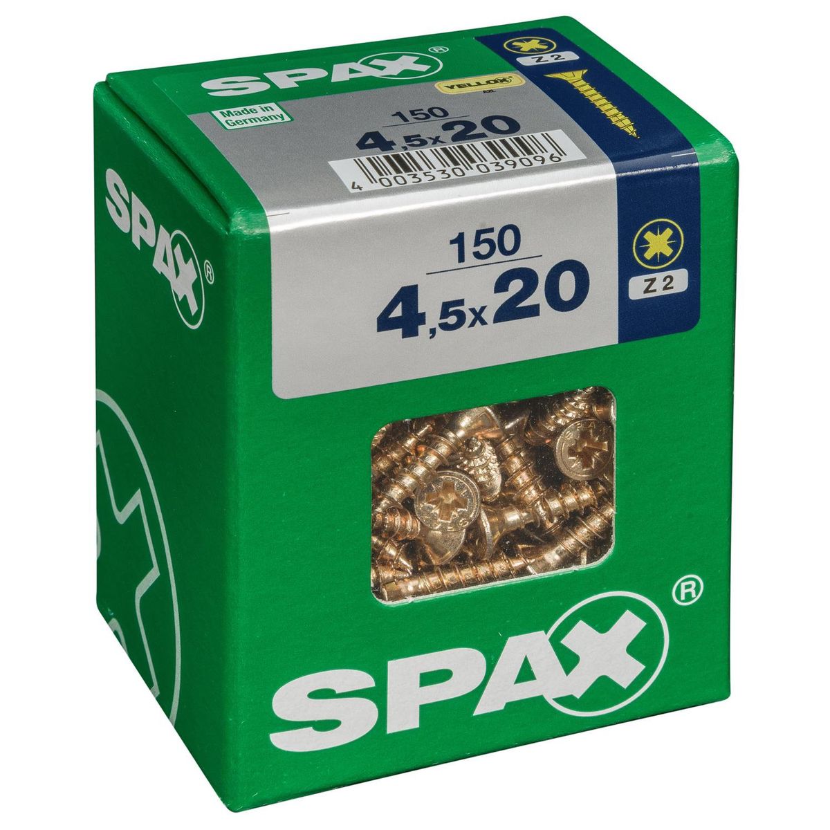 SPAX AMERICAN SCREW - Tornillo Spax Tirafondo Madera Aglomerada 20 mm 4.5 mm 150 unidad(es)