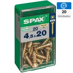 SPAX AMERICAN SCREW - Tornillo Tirafondo Madera Aglomerada 20 mm 4.5 mm 20 unidad(es)