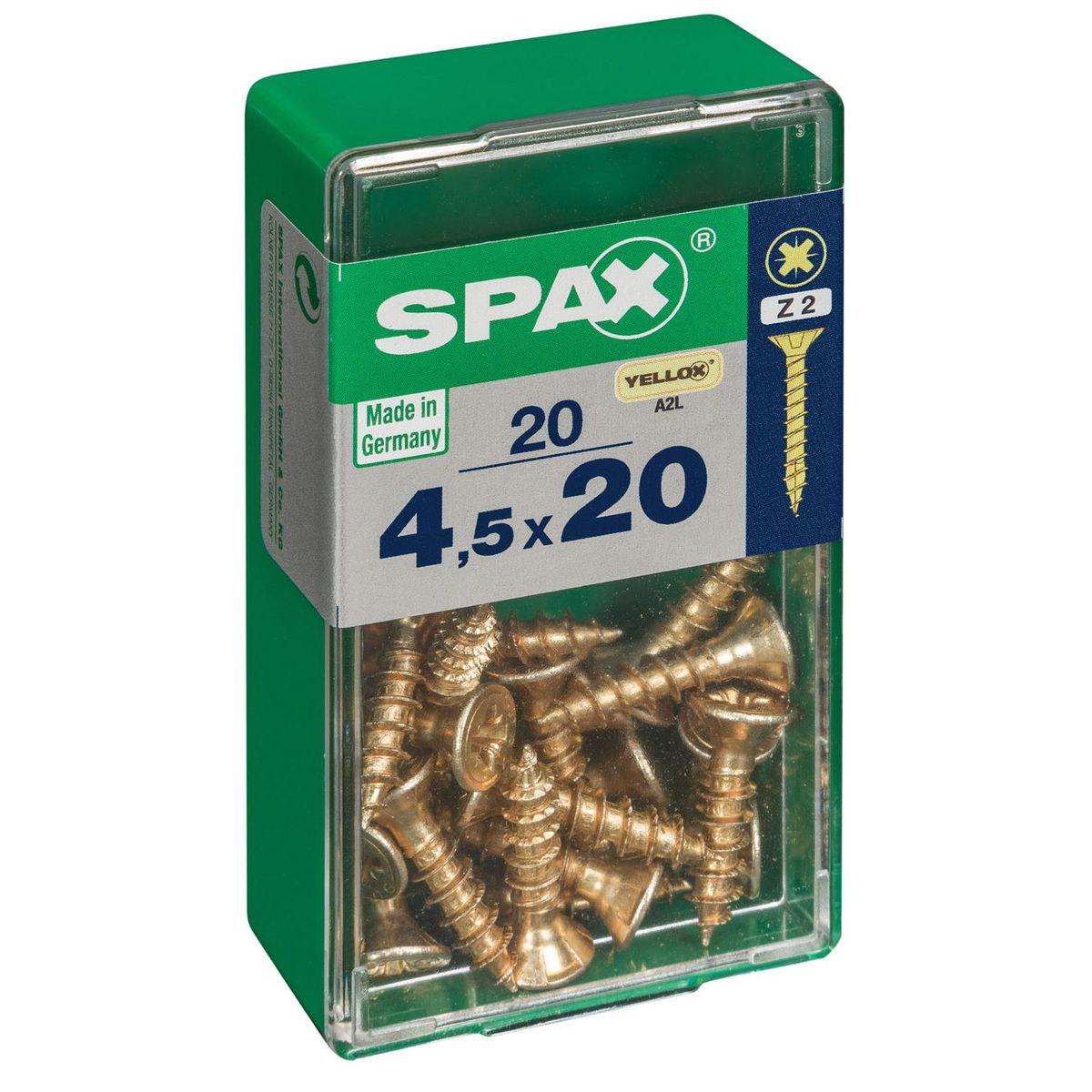 SPAX AMERICAN SCREW - Tornillo Spax Tirafondo Madera Aglomerada 20 mm 4.5 mm 20 unidad(es)