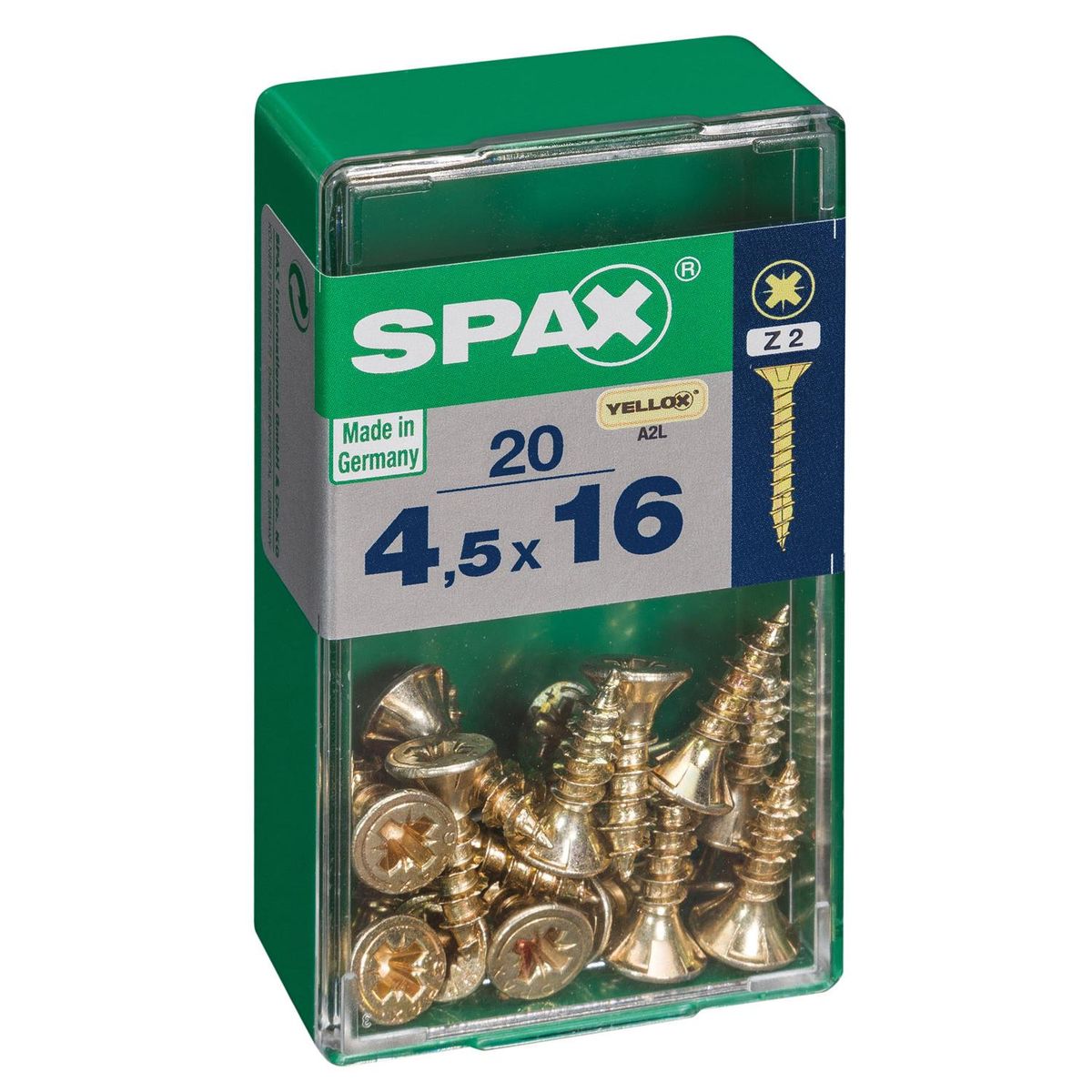 SPAX AMERICAN SCREW - Tornillo Spax Tirafondo Madera Aglomerada 16 mm 4.5 mm 20 unidad(es)