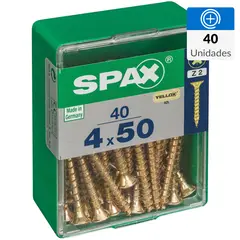 SPAX AMERICAN SCREW - Tornillo Tirafondo Madera Aglomerada 50 mm 4 mm 40 unidad(es)
