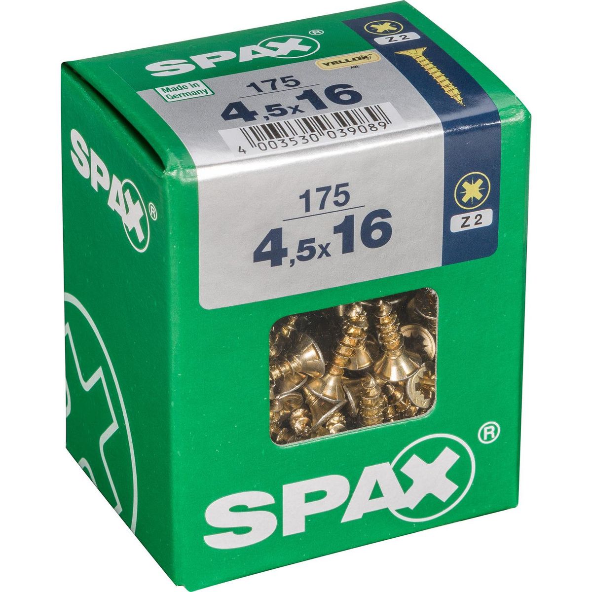 SPAX AMERICAN SCREW - Tornillo Tirafondo Madera Aglomerada 16 mm 4.5 mm 175 unidad(es)