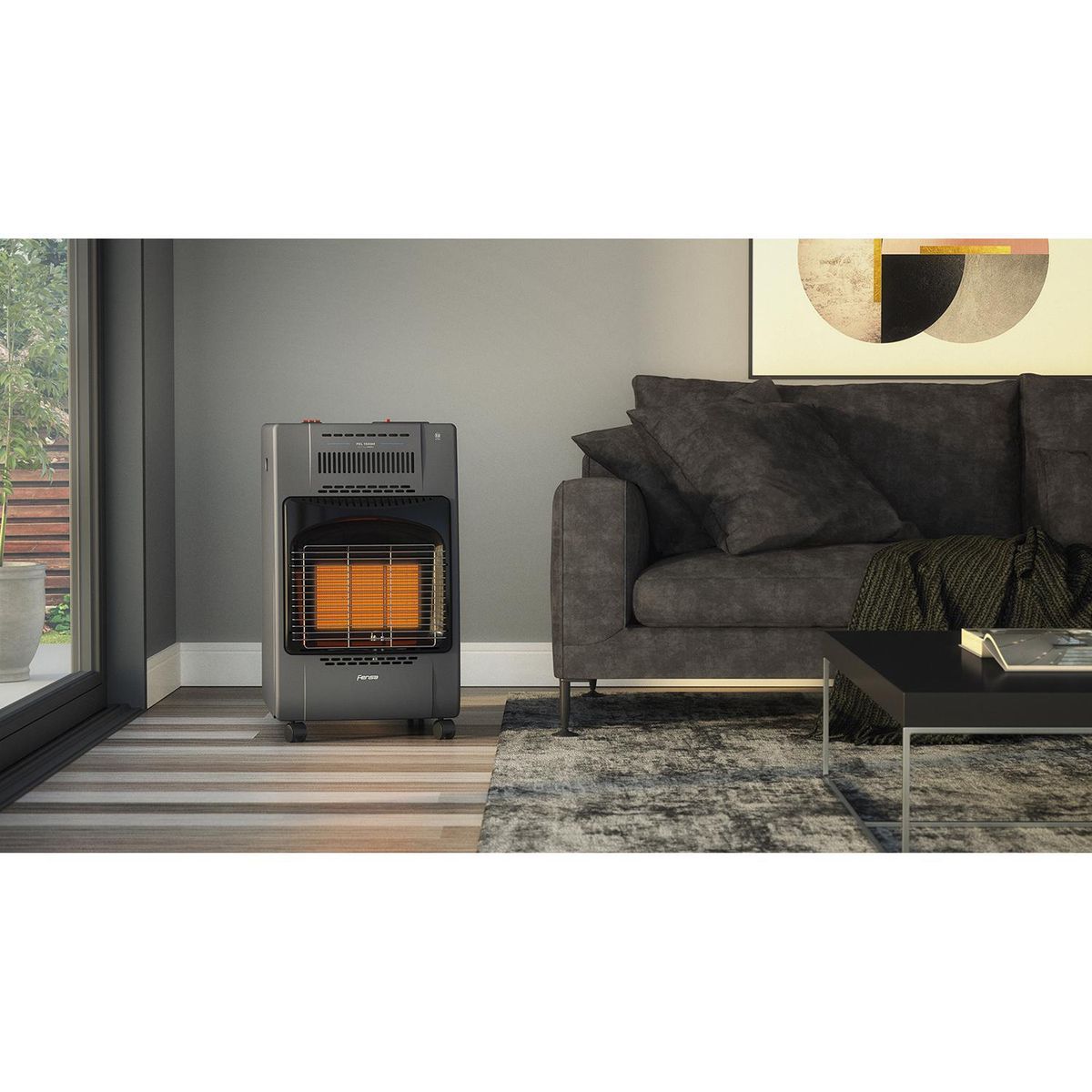 FENSA - Estufa Híbrida Gas FEL 1500H Gris