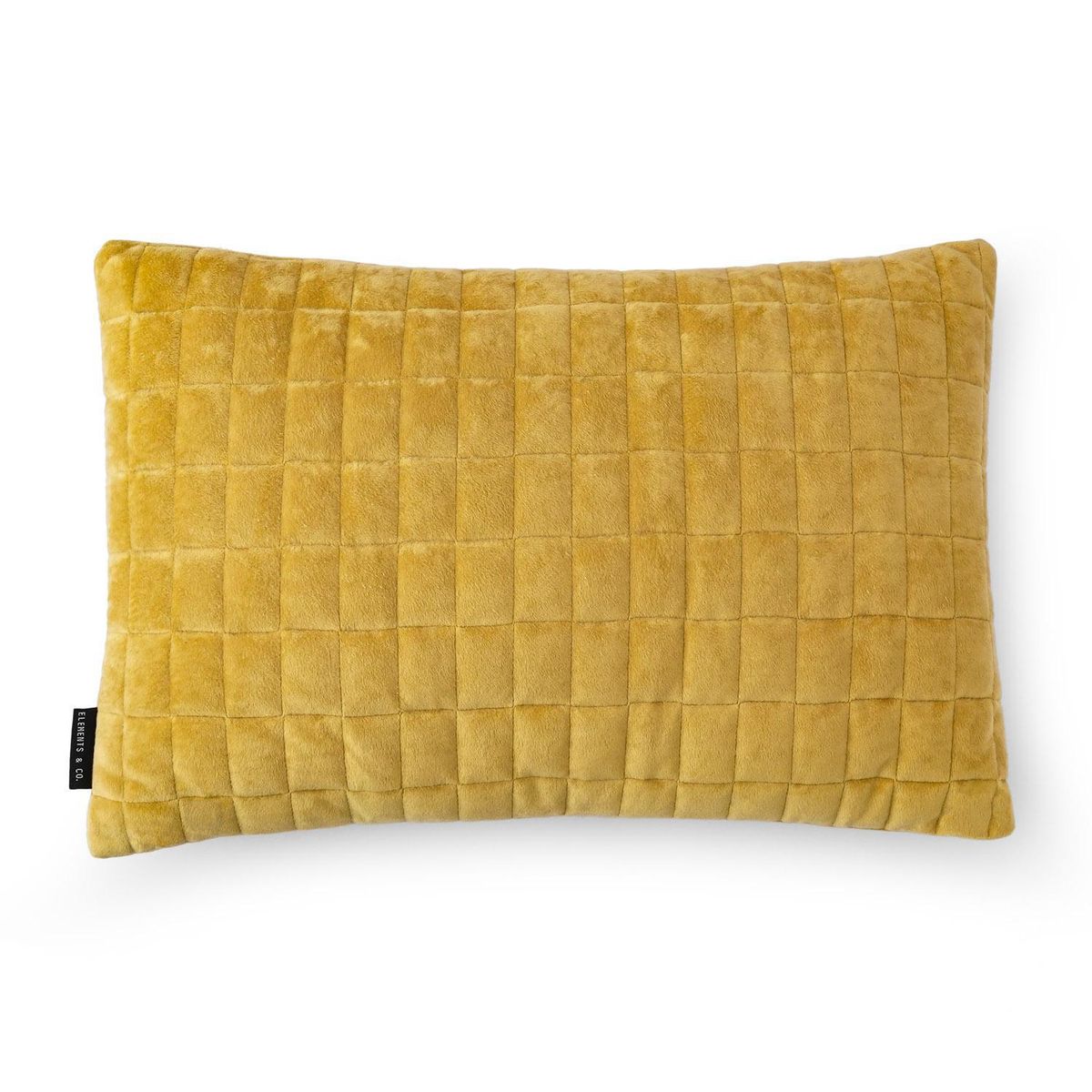 ELEMENTS BY CANNON - Cojín velvet mostaza 40x60 cm